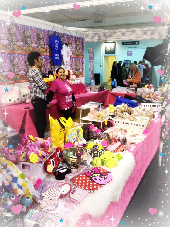 cute stall at hyper japan, hyper, japan, london, kawaii, uk, united, kingdom, event, olympia, 2014, convention, cute, toys, rikkakuma, gifts, presents, christmas, market